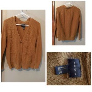 Mustard Colored Button-down Cardigan